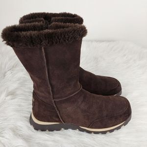 Skechers Outdoor Winter (45250) Boots, Women’s Size 8, Brown, Zip, Suede Leather